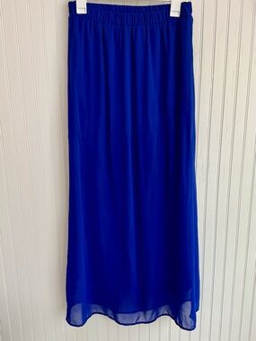 Forever 21 Royal Blue Maxi Skirt Size L